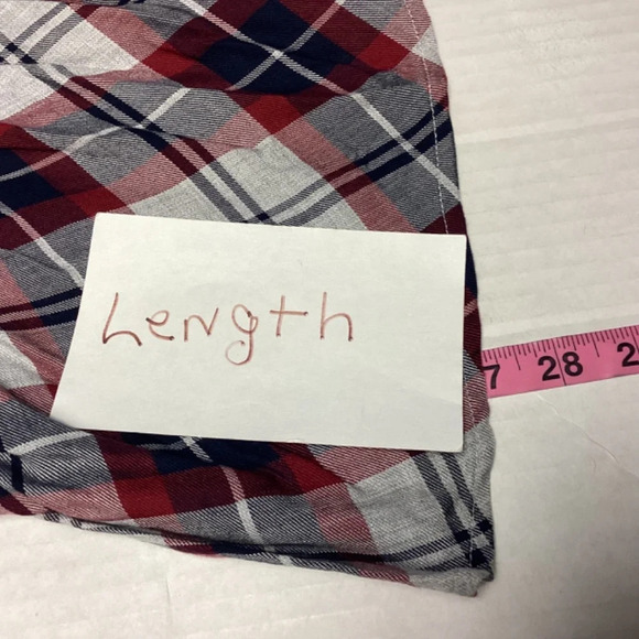 Como vintage blouse womens SZ M plaid button down grunge ruffle country … - Picture 8 of 9